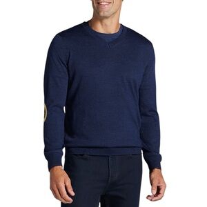 Jos.‎ A. Bank cashmere Deep Blue V-Neck Sweater size M